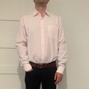 J. Crew Light Pink w/ White Slim Stretch Button Up